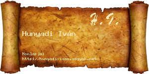 Hunyadi Iván névjegykártya